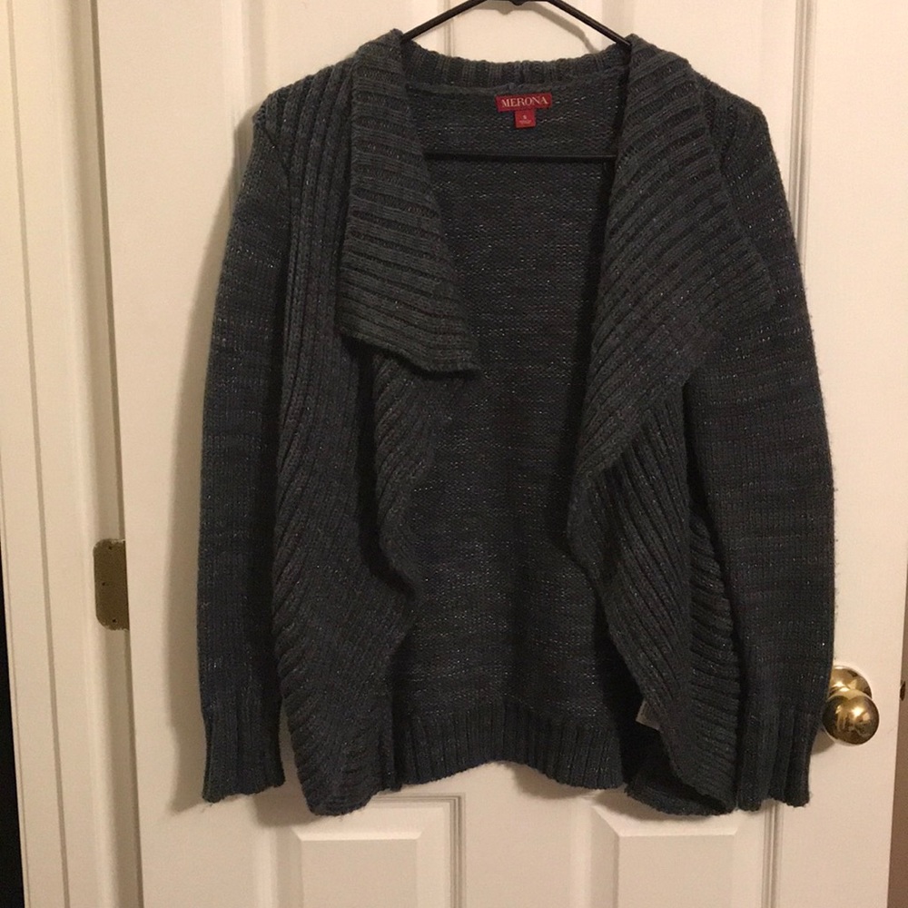Gray cardigan